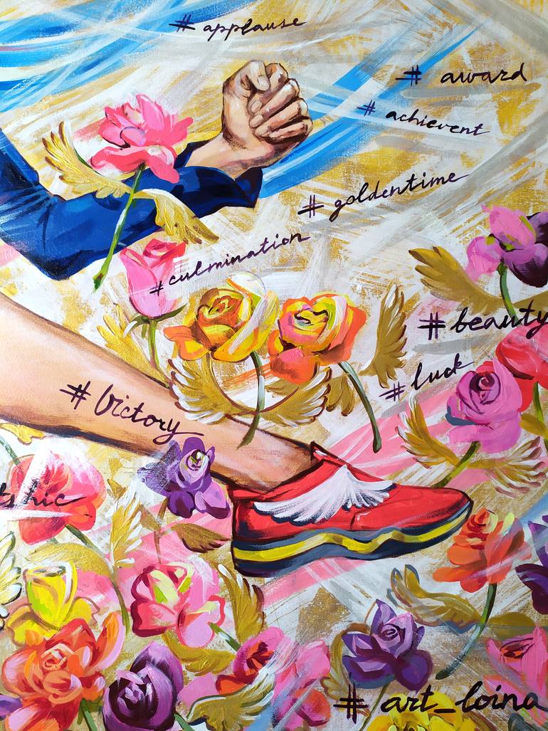 Original Conceptual Health & Beauty Painting by Loina  Nataliya Dzhurlyak