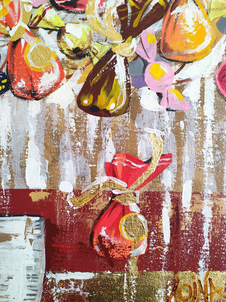 Original Art Deco Still Life Painting by Loina  Nataliya Dzhurlyak