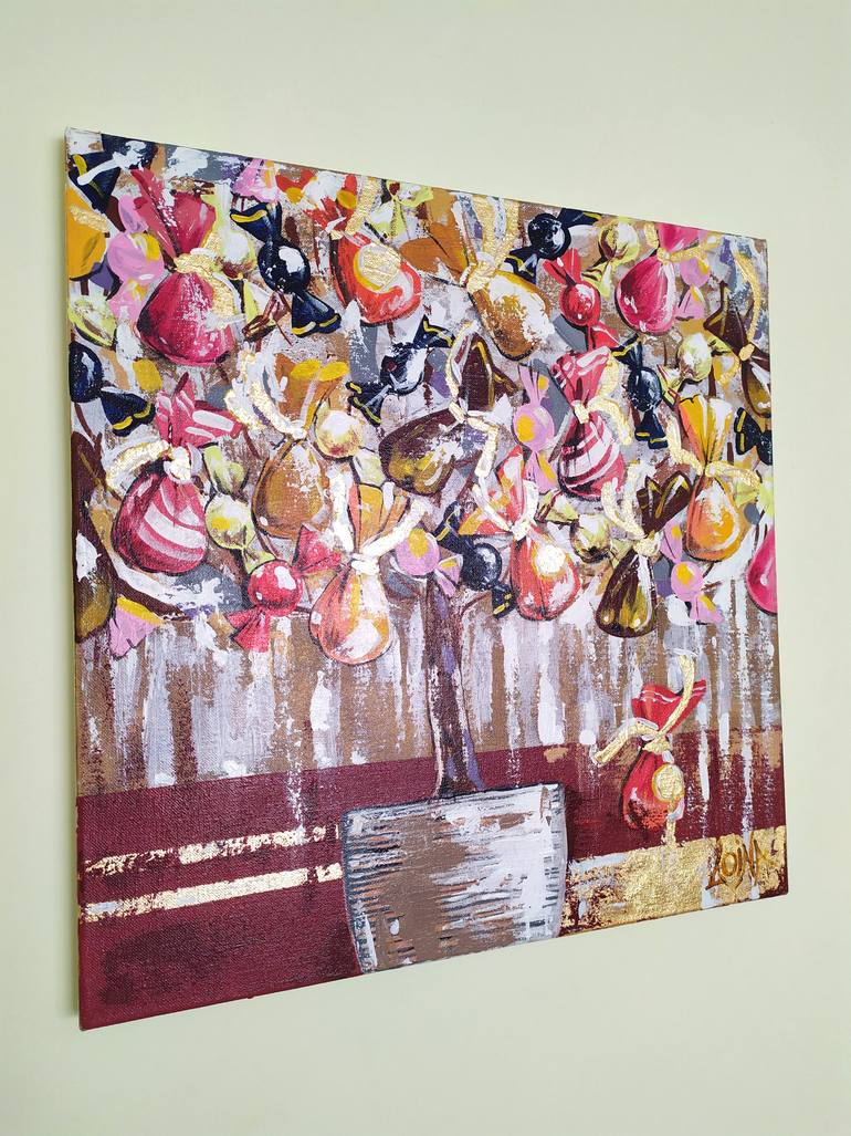 Original Art Deco Still Life Painting by Loina  Nataliya Dzhurlyak