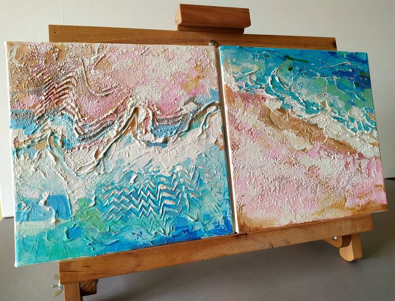 Original Abstract Beach Painting by LOINA  Nataliya Dzhurlyak