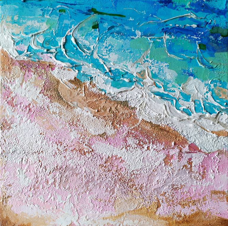 Original Abstract Beach Painting by LOINA  Nataliya Dzhurlyak