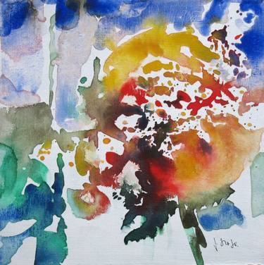 Original Abstract Floral Paintings by Juerg Hofer