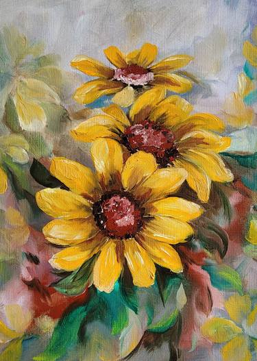 Sunflower oil painting thumb