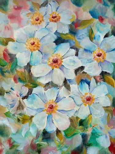 Print of Abstract Floral Paintings by Renata Minko