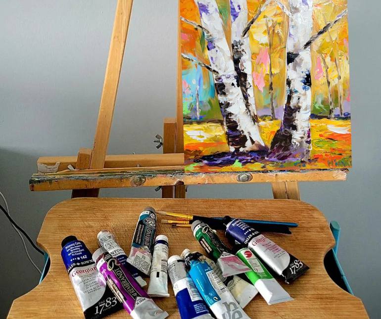 Original Abstract Landscape Painting by Renata Minko