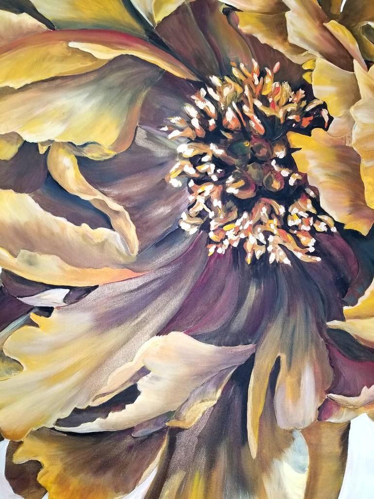 Original Impressionism Floral Painting by Renata Minko