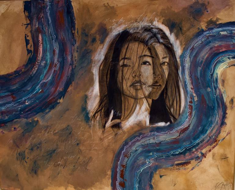 Original Expressionism Women Painting by Madeline K Barry