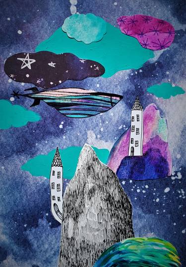 Print of Illustration Outer Space Collage by Marija Puovic
