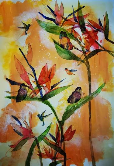 Print of Expressionism Floral Collage by Diana Bradford