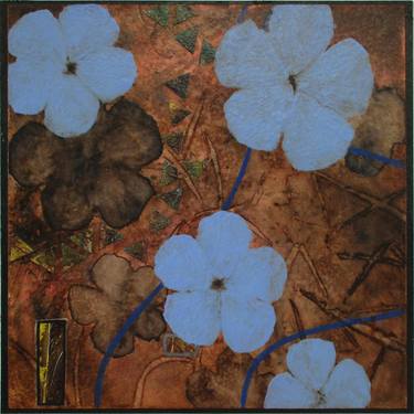 Original Art Deco Floral Paintings by jean-yves verne