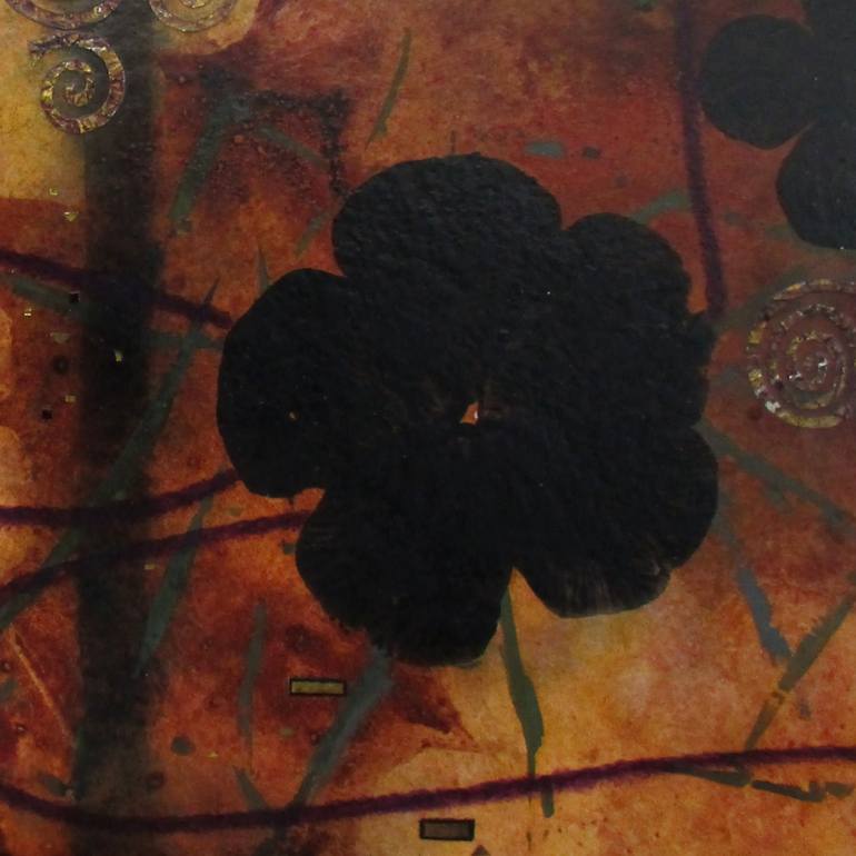 Original Art Deco Floral Painting by Jean-Yves Verne