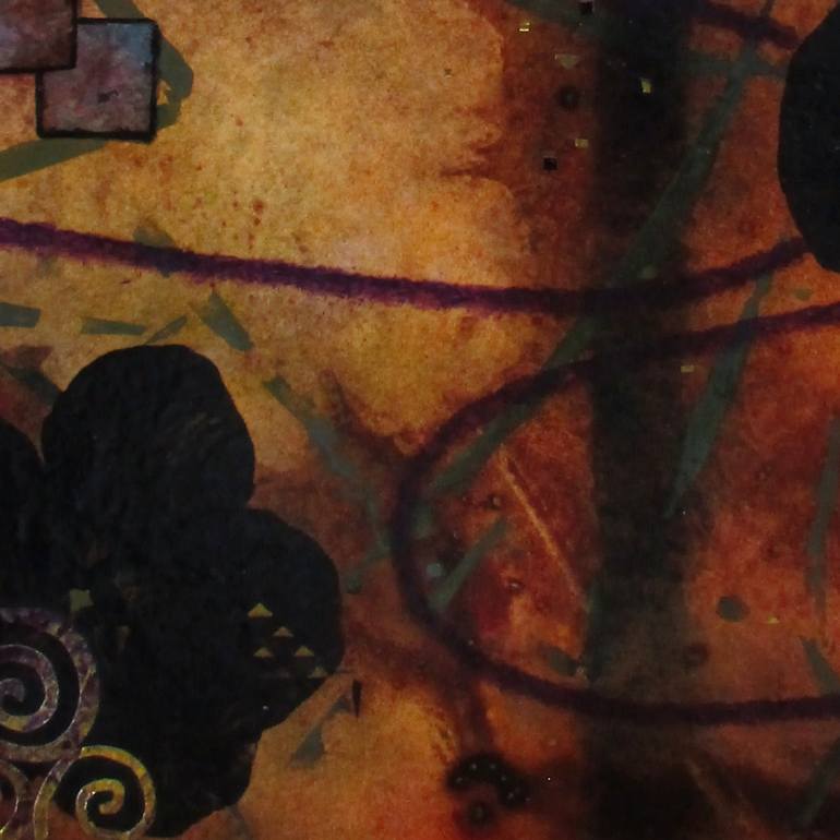 Original Art Deco Floral Painting by Jean-Yves Verne