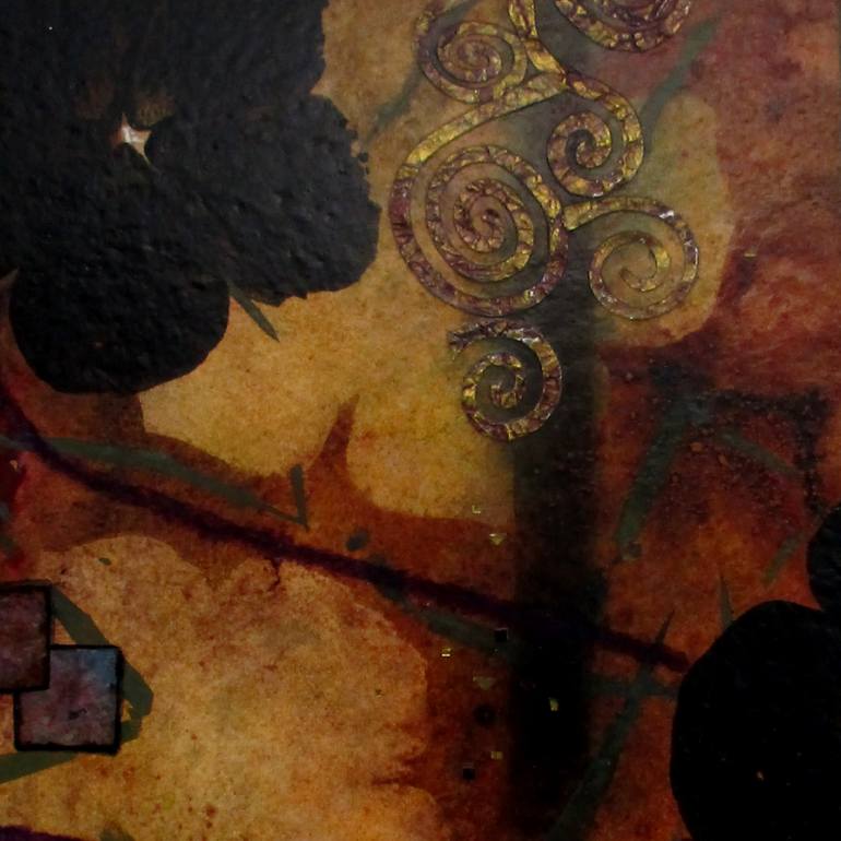 Original Art Deco Floral Painting by Jean-Yves Verne