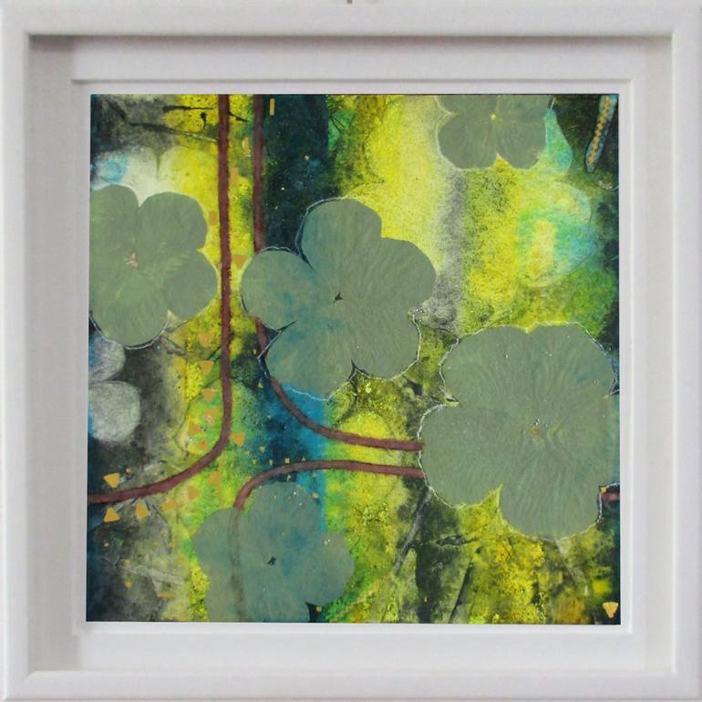Original Art Deco Floral Painting by Jean-Yves Verne