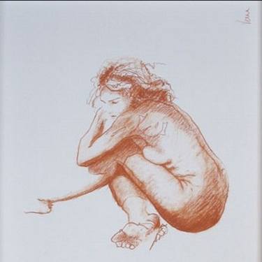 Original Figurative Nude Drawings by jean-yves verne