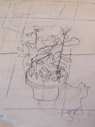 Print of Expressionism Floral Drawings by Miroslav Czippel