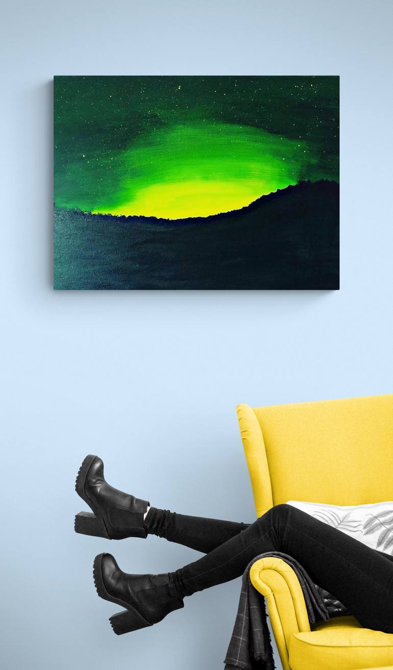 Original Minimalism Landscape Painting by Alicja Trafalska