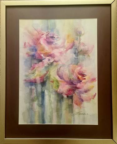 Original Illustration Floral Paintings by loredana popescu-tariceanu