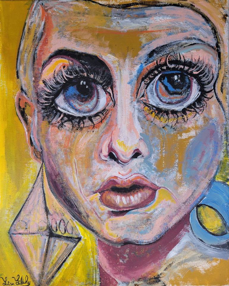 Original Abstract Expressionism Portrait Painting by Lisa Libby