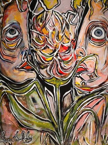 Original Abstract Expressionism Portrait Paintings by Lisa Libby