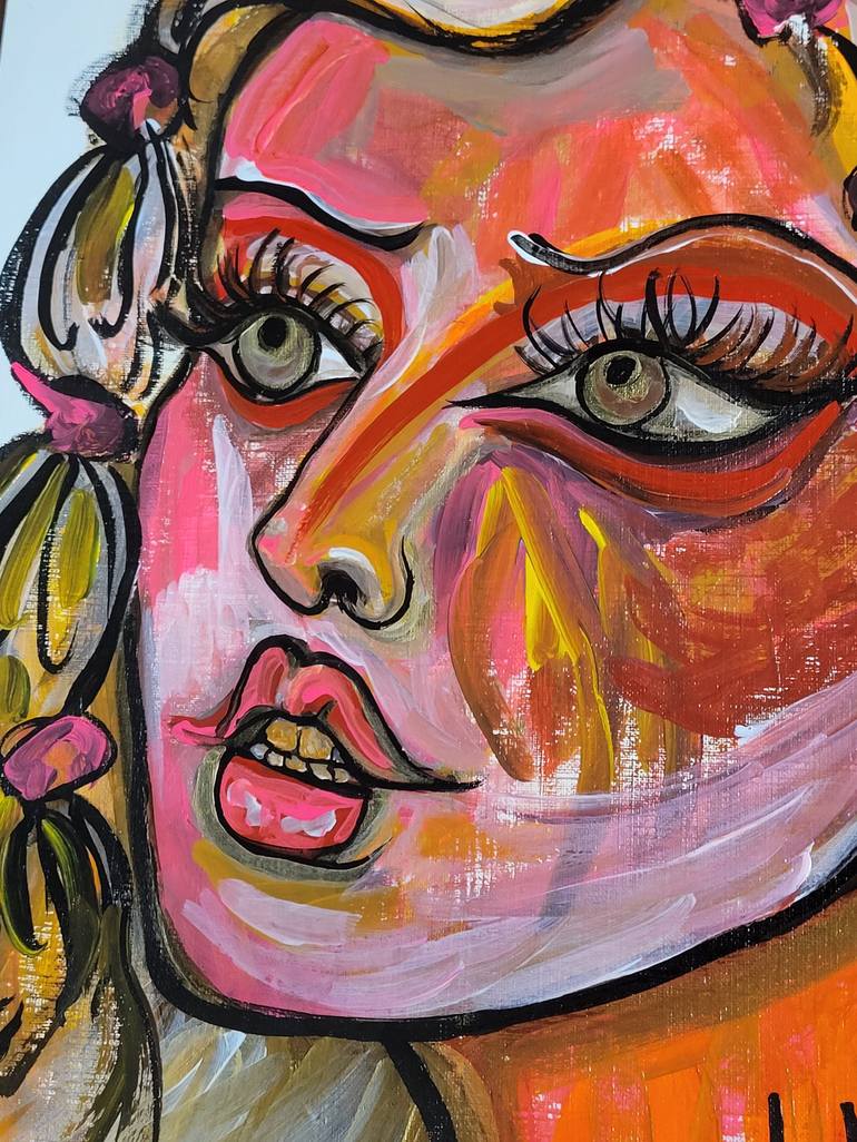 Original Abstract Expressionism Portrait Painting by Lisa Libby