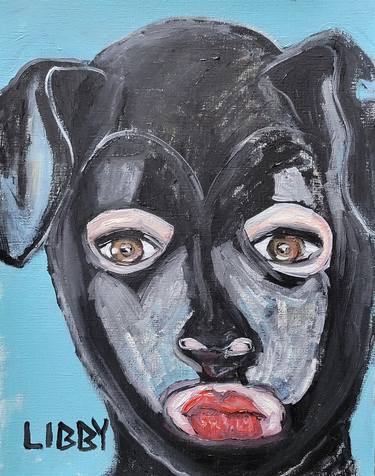 Original Expressionism Dogs Paintings by Lisa Libby