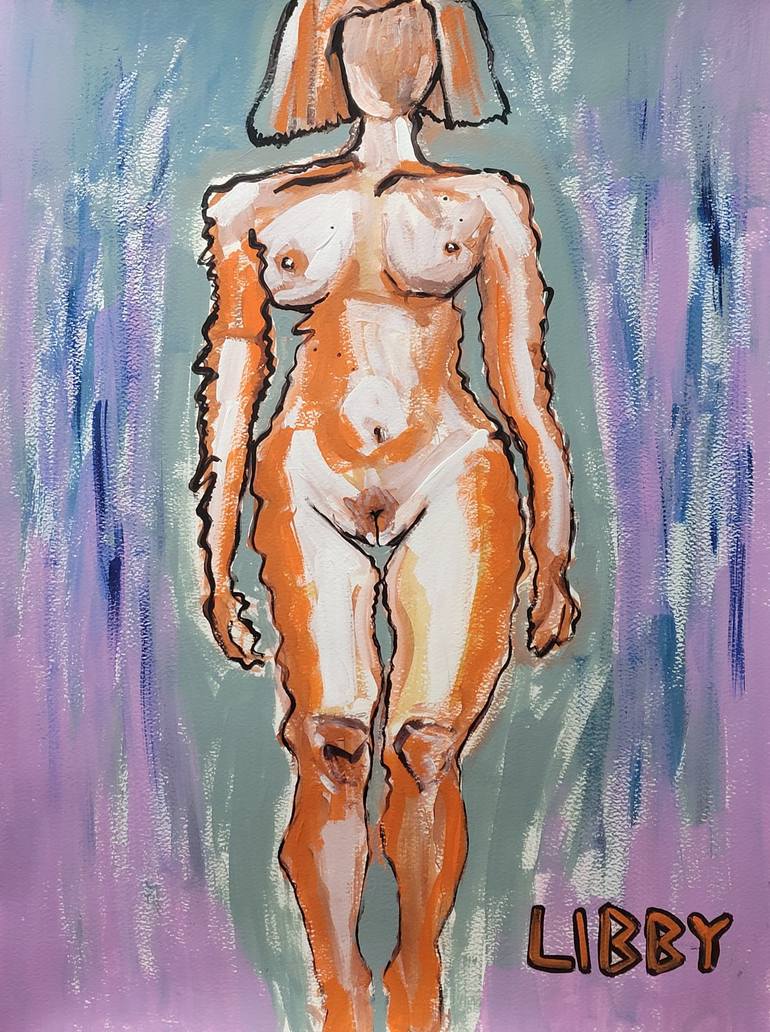 Original Figurative Nude Painting by Lisa Libby