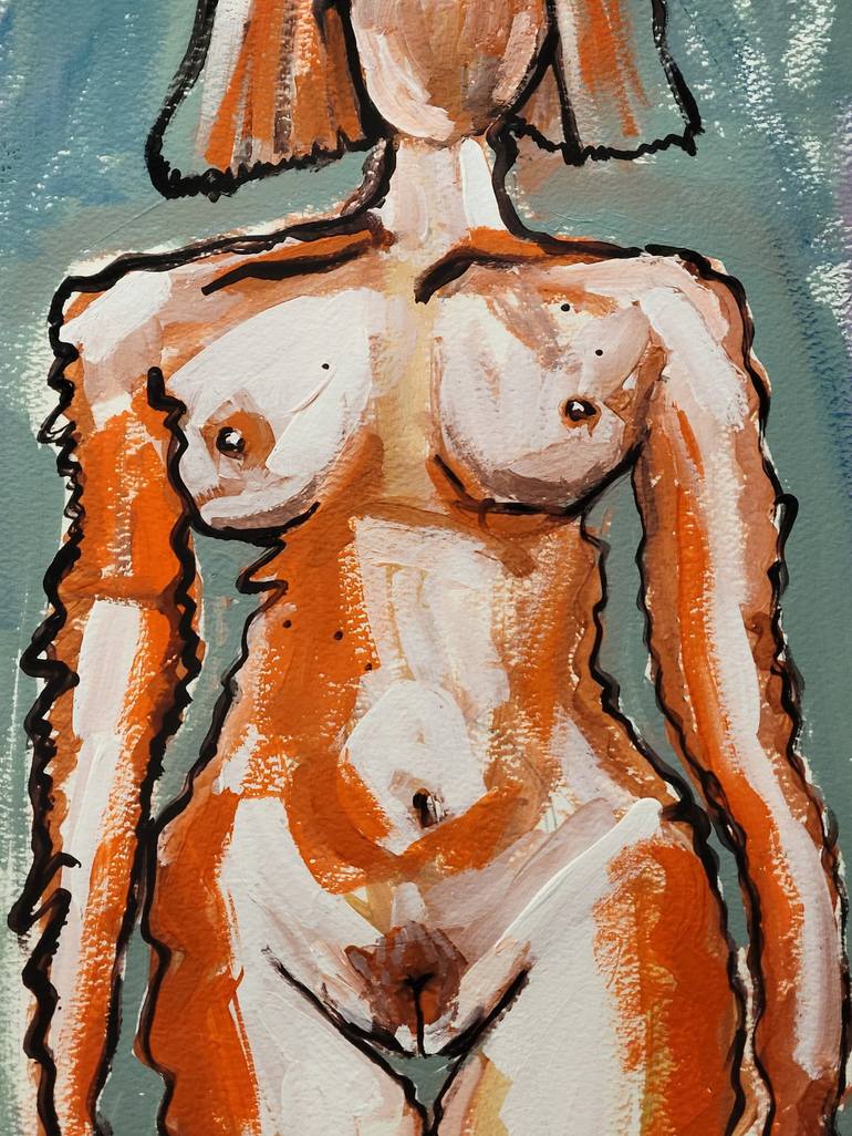 Original Figurative Nude Painting by Lisa Libby