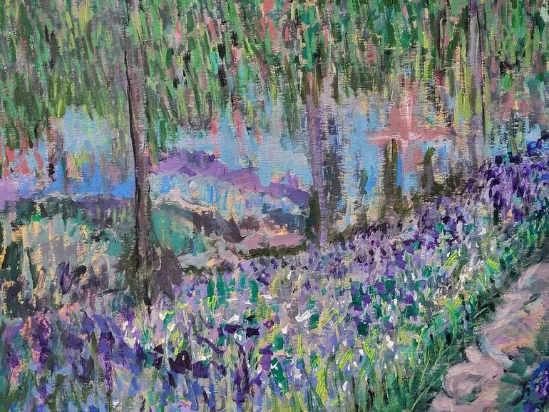 Original Impressionism Garden Painting by Lisa Libby