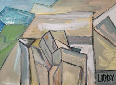 Original Cubism Abstract Paintings by Lisa Libby