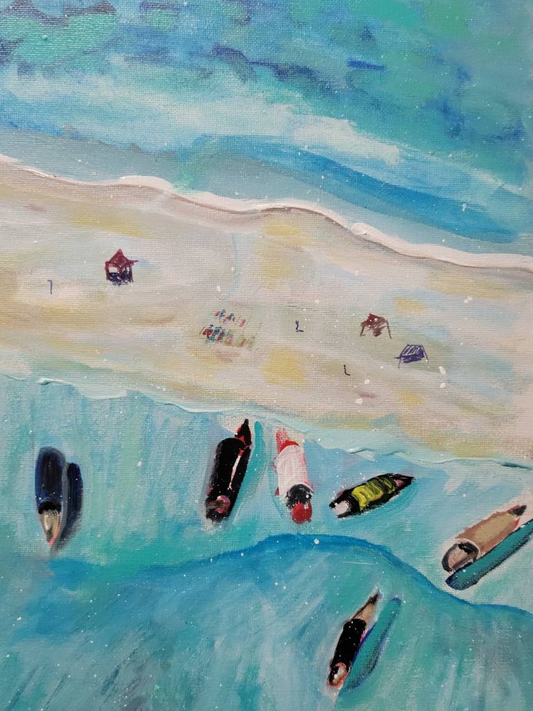 Original Beach Painting by Lisa Libby