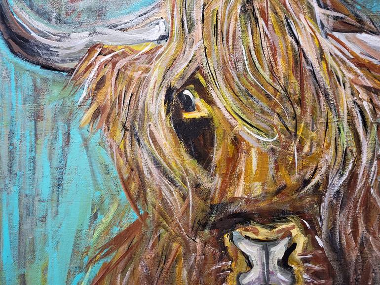 Original Abstract Expressionism Animal Painting by Lisa Libby