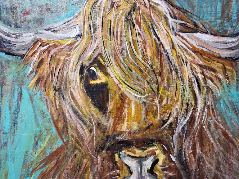 Original Abstract Expressionism Animal Painting by Lisa Libby