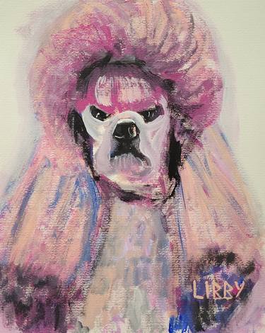 Original Abstract Expressionism Dogs Paintings by Lisa Libby