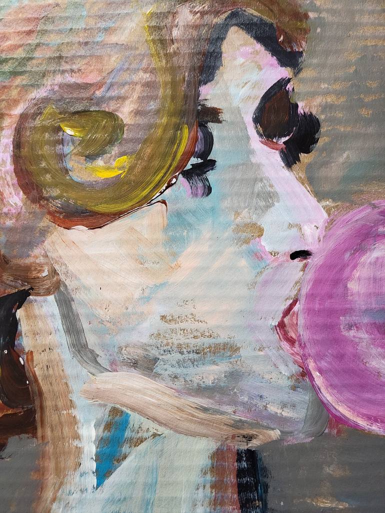 Original Expressionism Portrait Painting by Lisa Libby