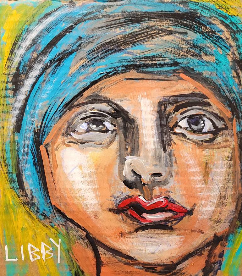 Original Contemporary Portrait Painting by Lisa Libby