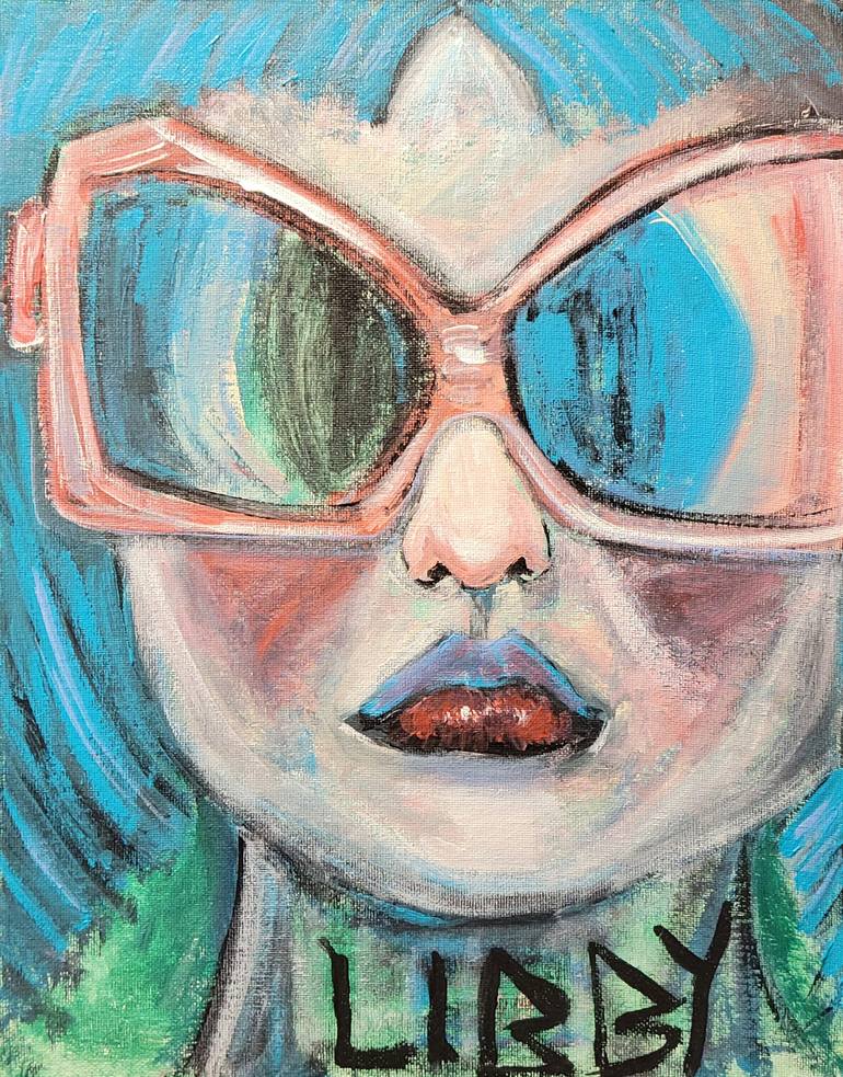 Original Expressionism Portrait Painting by Lisa Libby