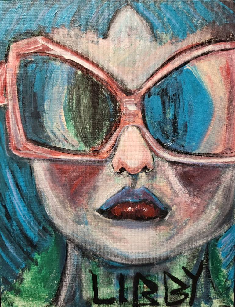 Original Expressionism Portrait Painting by Lisa Libby