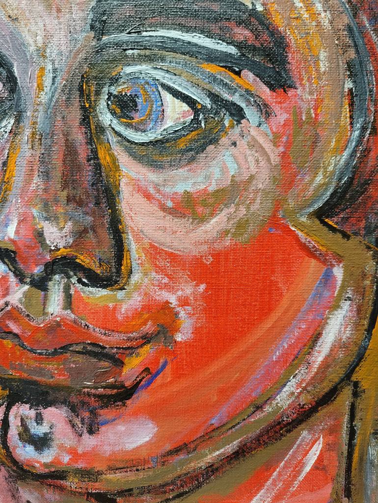 Original Expressionism Portrait Painting by Lisa Libby