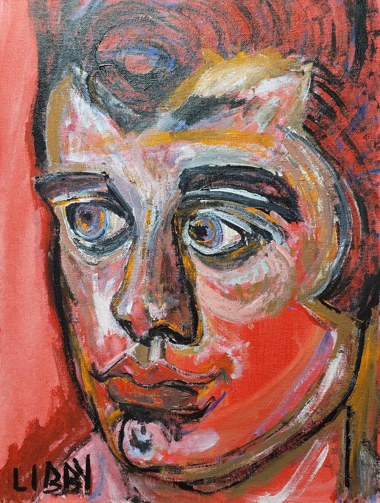 Original Expressionism Portrait Painting by Lisa Libby