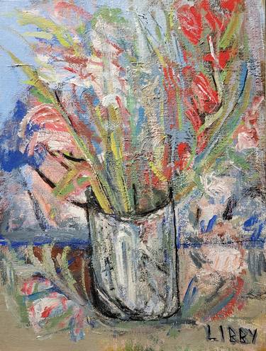 Original Expressionism Garden Paintings by Lisa Libby