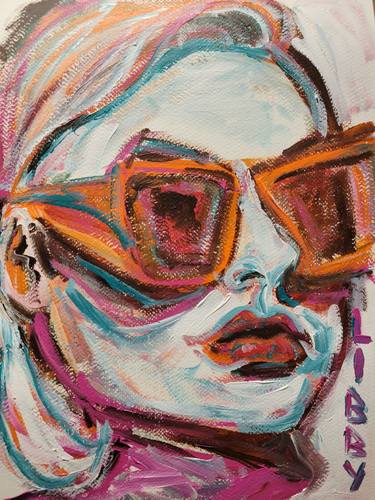 Original Abstract Expressionism Portrait Paintings by Lisa Libby