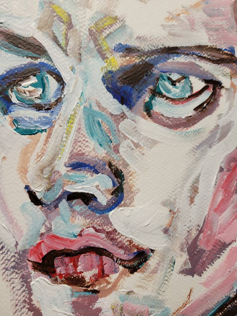 Original Expressionism Portrait Painting by Lisa Libby