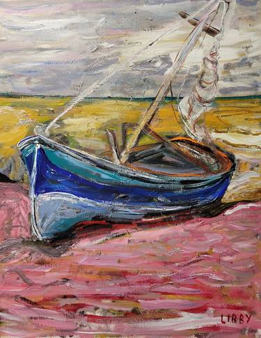Print of Abstract Expressionism Boat Paintings by Lisa Libby
