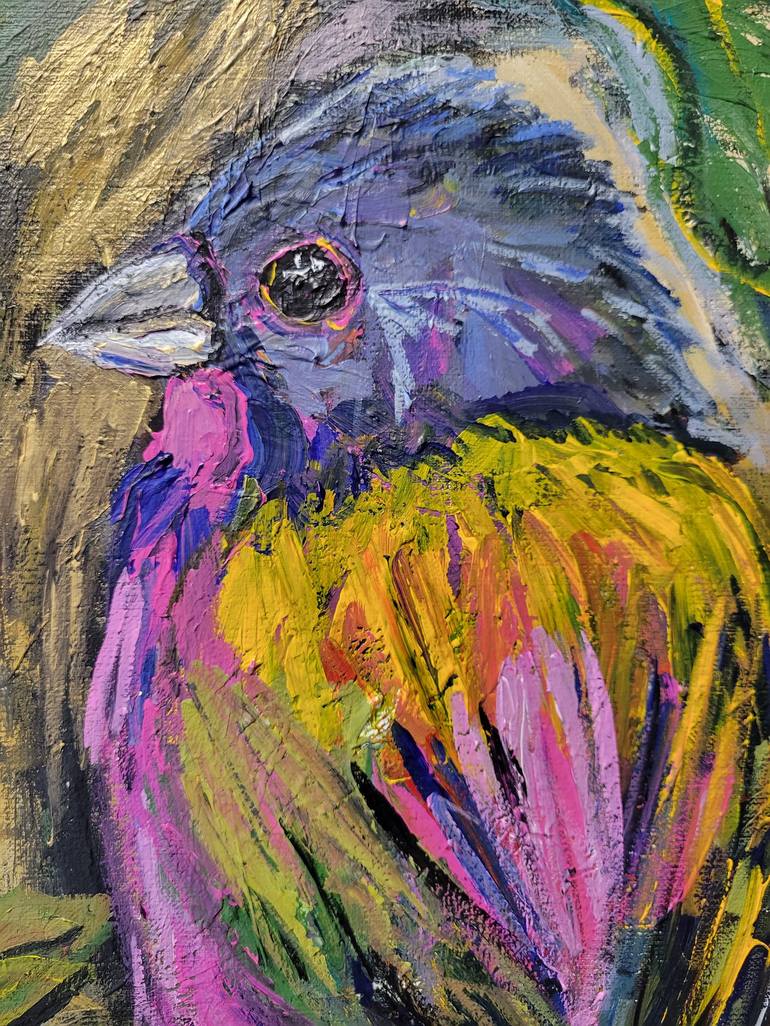 Original Abstract Expressionism Animal Painting by Lisa Libby