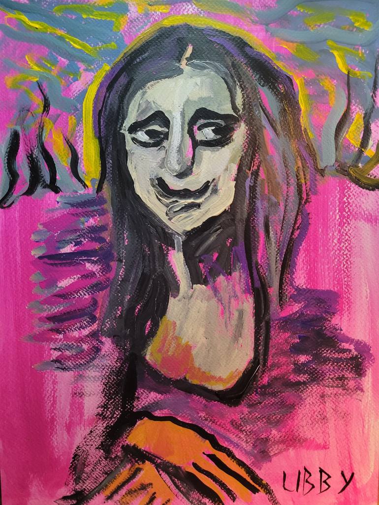 Original Abstract Expressionism People Painting by Lisa Libby