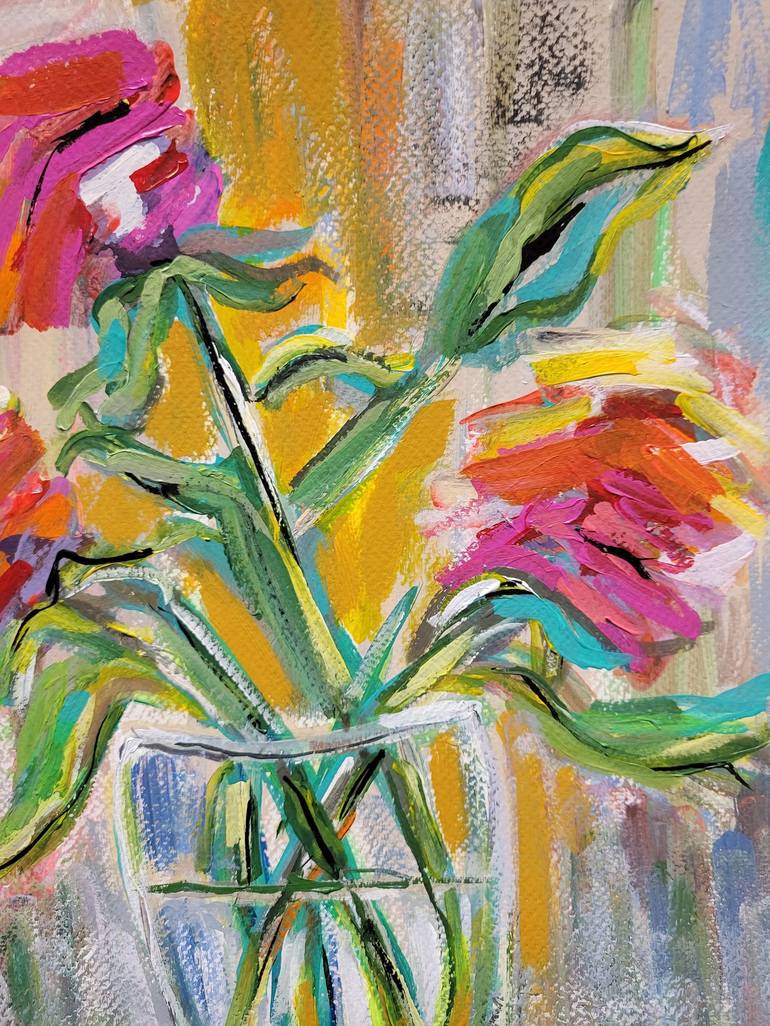 Original Floral Painting by Lisa Libby