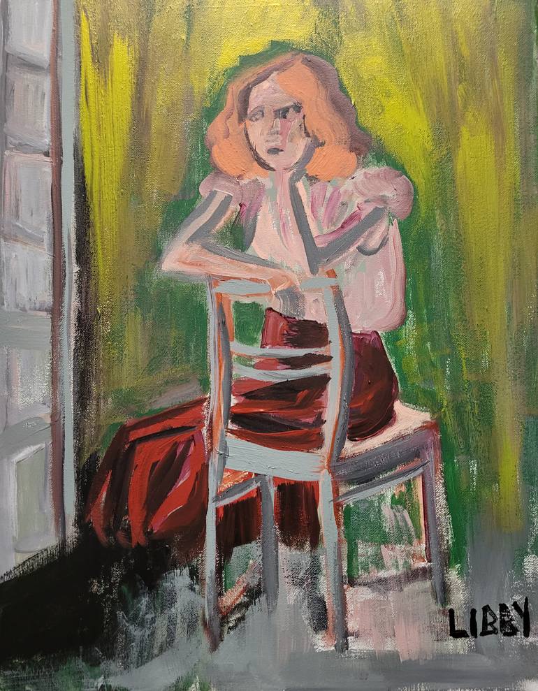 Original Impressionism People Painting by Lisa Libby