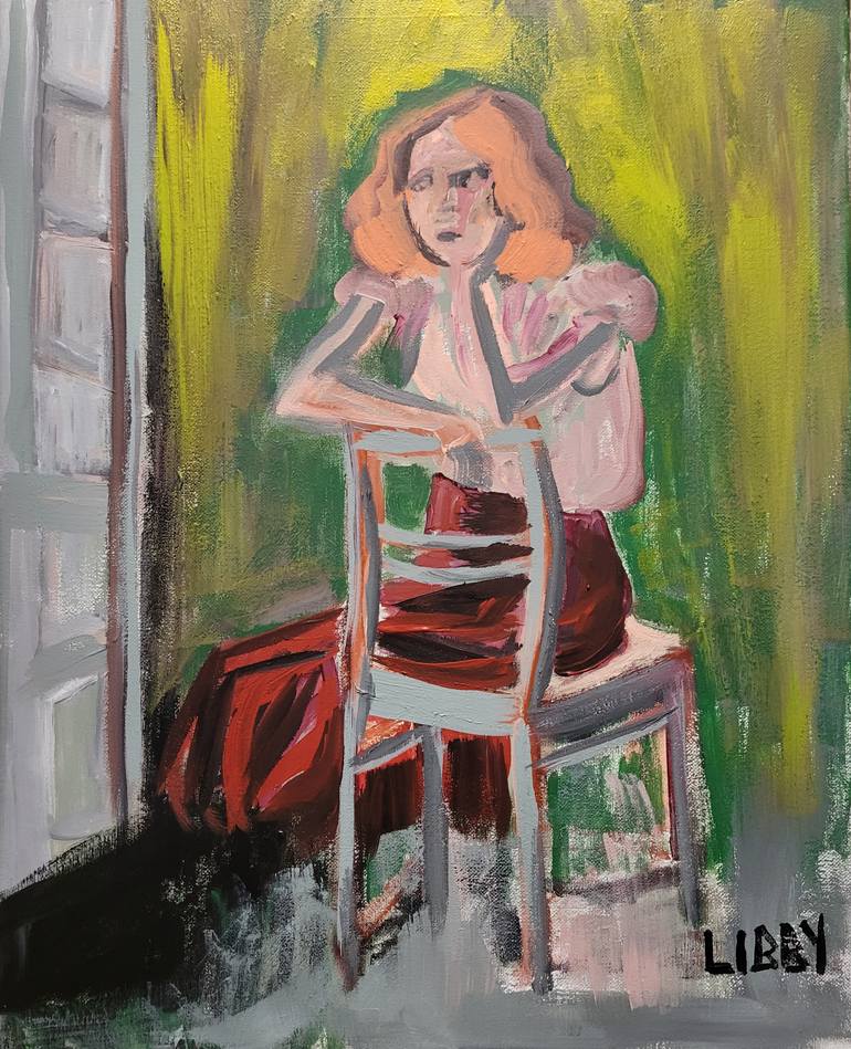 Original Impressionism People Painting by Lisa Libby