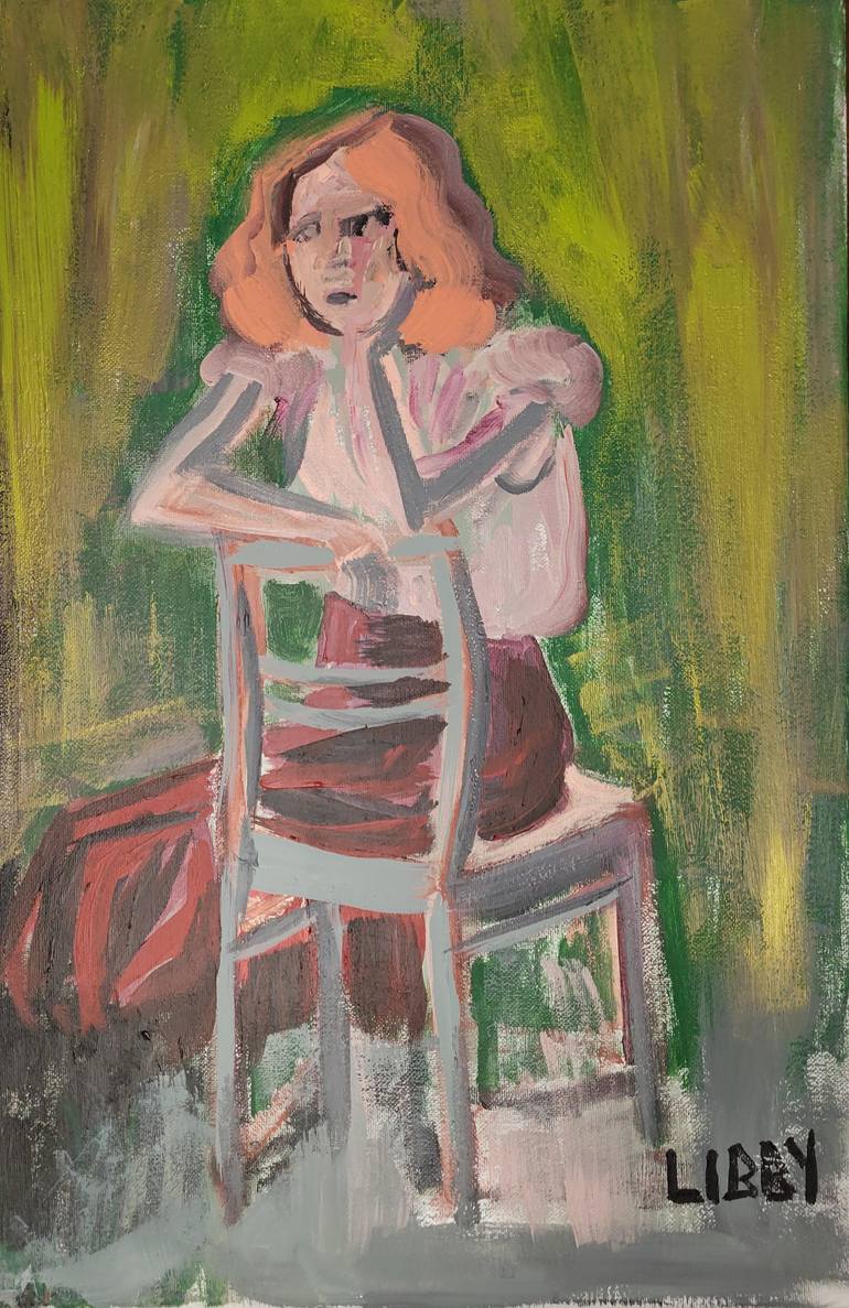 Original Impressionism People Painting by Lisa Libby